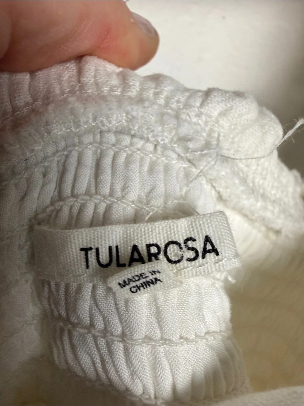 Tularosa White Ruffle Sundress